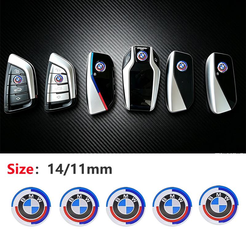 11mm 14mm Car Remote Key Decoration Emblem Sticker For BMW 50th Anniversary 3 5 7 Series X5 E46 E83 F16 E70 M3 M4 M5 G30 G20 G15 vdkc30