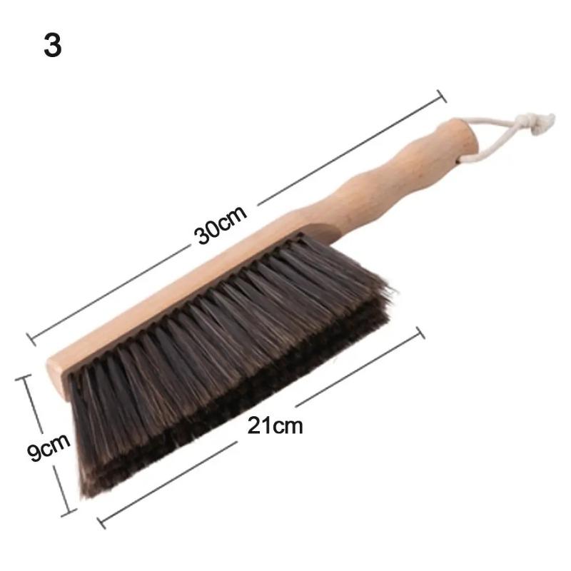 Spazzola Setole Legno Naturale Antistatica Spazzole Pulizia Polvere Caffè Macinino da Banco Domestico Scopa per Spazzare Letti