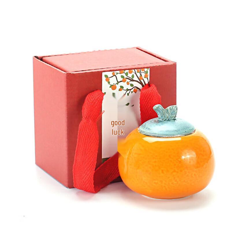 Керамическая шкатулка для чая в форме хурмы