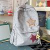 Schoolbag1011 New Star Backpack Female Korean Version Ins Style Simple Casual Student Schoolbag Large Capacity Travel Backpack