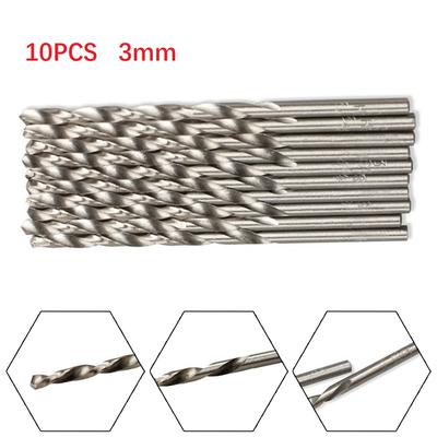 10 pezzi Punta da trapano 3 mm Punta da trapano microforante in acciaio rapido per trapano elettrico