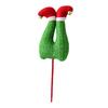 Elf Leg Christmas Tree Picks 3D Decorative Stems with Colorful Stripes Easy Insert Elf Leg Decor for Xmas Tree Wreath & Holiday Display