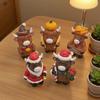 Christmas Highland Cattle Statue Thanksgiving Day Pumpkin Highland Cow Figurine Sculpture Home Office Desktop Decoration Ornament