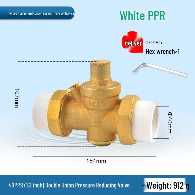 Water Pipe Pressure Reducing Valve for Home Heaters - PPR20/25/32, 4-Point PE Fitting