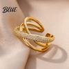 Layered Ring Finger Adjustable Open Design Multi-Layer Interlaced Winding Shape