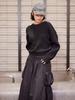 I Holic Cashmere Oversized Waffle Round Pullover