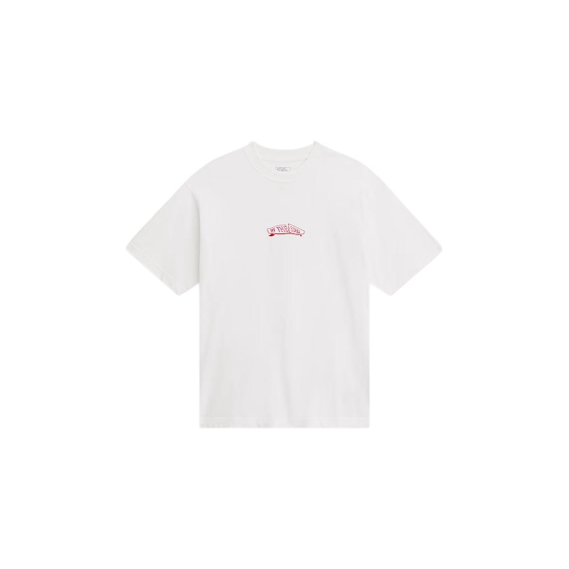 Vans Solid Color Round Neck Drop Shoulder T-Shirt Men tops VN000SR3WHT S