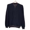 ROBERTO COLLINA Dark Blue Cotton Knit Zip Parka Jacket 48 Dark blueUsed
