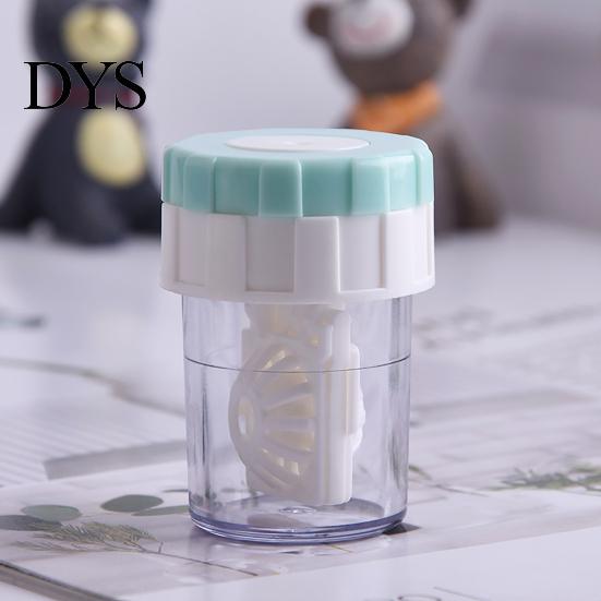 Contact Lenses Cleaner Case Washer Portable Rotating Cleaning Plastic Manual Holder Container for Travel Tool