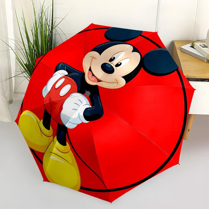 

Mickey Mouse, Cartoon Themed Automatic Opening and Closing Umbrella, Brightly Colored 8-rib Portable Umbrella, Suitable for Men and Women, A Perfect G