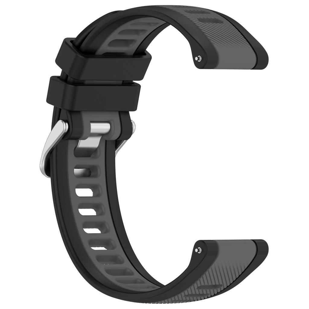 Quick Release 20mm Two-Tone Sports Silicone Strap For Garmin Forerunner 165 Music 245 55/Vivoactive 5/Venu 2 Plus Sq Watch Band