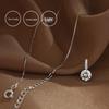 Korean Style S925 Sterling Silver Dainty Diamond Necklace with Rhinestone Box Chain