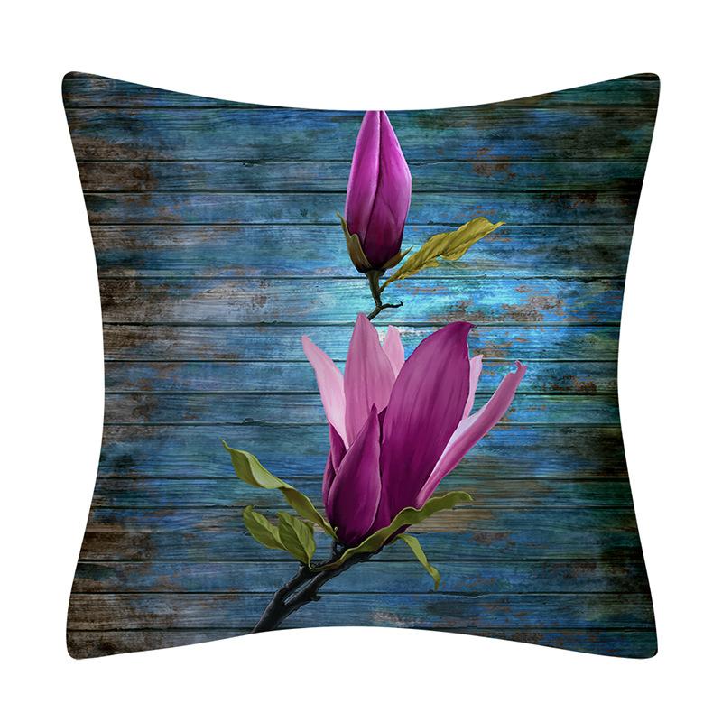 Vintage oil painting style plant print pattern home living room sofa bedroom decoration throw pillow pillowcase