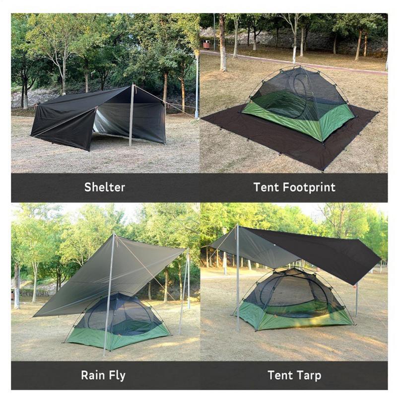 Waterproof Camping Tent Tarp Outdoor Shelter Cover Weatherproof Lightweight Tent Tarp for Backpacking Survival Picnic Climbing
