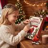 Daily Countdown Box Birthday Gift 24-Day Christmas Advent Calendar Red Bird Set with for Children