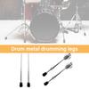 Bass Drum Leg Metal Risers Floor Foot Replacement Set Mount Part Accessory for Musical Instrument Drummer Percussionist