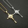 Hip Hop Iced Out Big Jesus Cross Pendant Male Gold Silver Color Stainless Steel Crucifix Necklace for Men Religious Jewelry Gift