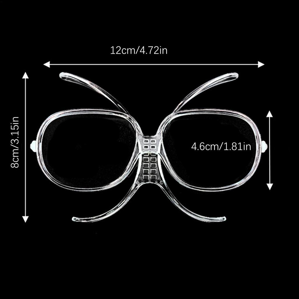 Skibrillen-Einsatzadapter Klar Einfach zu bedienen Anti-Rutsch Leicht Tragbar für Motorrad Männer Frauen Snowboard Motocross Sportarten