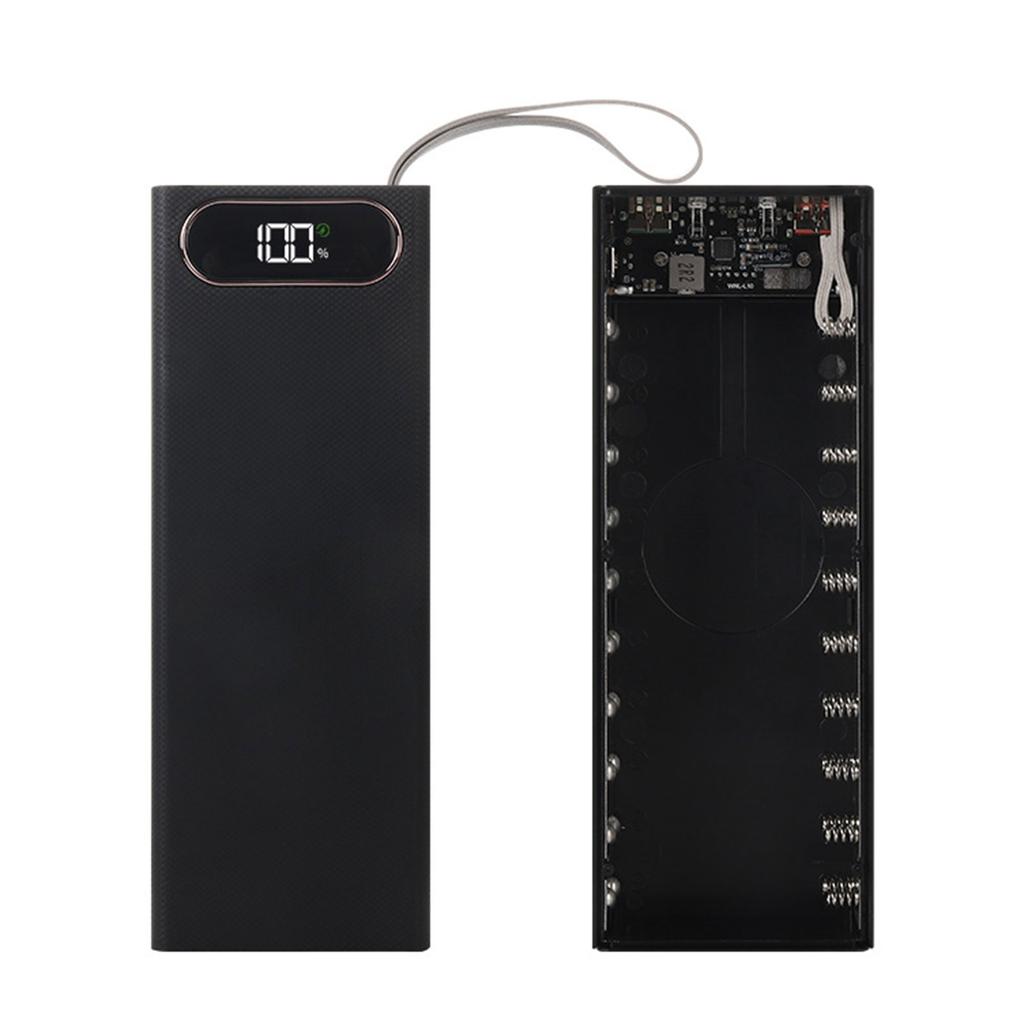 18650 Battery Box Organizers With 22.5W Quick Charge Technology 20Cells 18650 Capacity Reusable Plastic Container Case