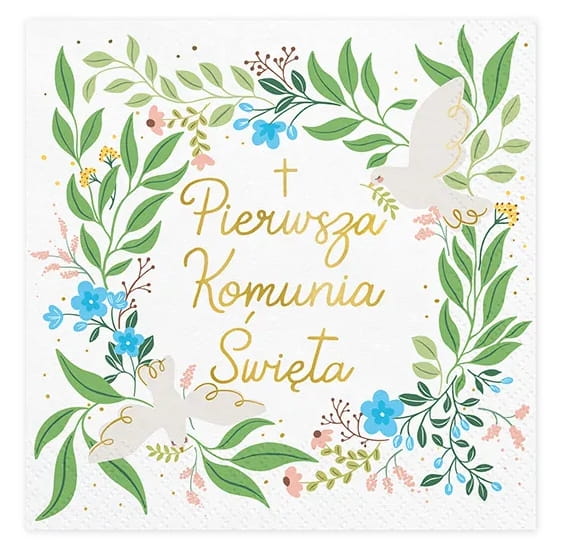 First Holy Communion Napkins 33X33 Cm 20 Pcs