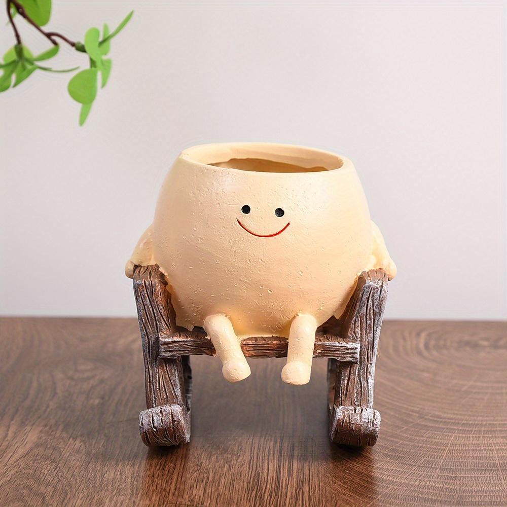 

1 шт. Милый качающийся цветочный горшок, подвесной горшок для растений-суккулентов, для украшения открытого двора, сада, патио 9*11.5*11cm