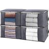 A33R-80L Storage Bags, 6 Pack Clothes Storage Bins Foldable Closet Organizer Storage Containers With Durable Handles