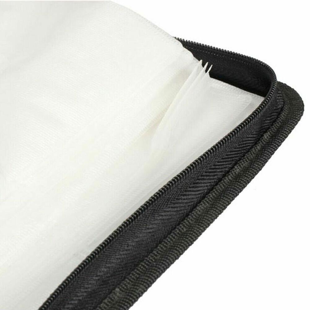 CD/DVD Disc Tragetasche Handtasche 80 Stück Kapazität Doppelseitige CD DVD Aufbewahrungshülle Staubdicht Reißverschluss Album Brieftasche Organizer