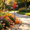 Outdoor Pumpkin Decorations Halloween Solar Garden Stake Light Metal Decorative Stakes IP65 Weather Resistant Lights Waterproof LED Landscape