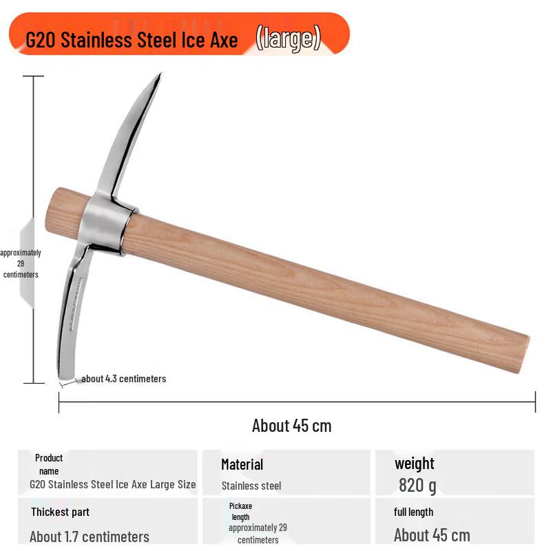 Black Scorpion Dual-Use Outdoor Hoe and Pickaxe