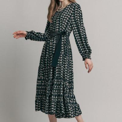 Daisy Flare Long Dress  Belt Included  Zc04qp013on