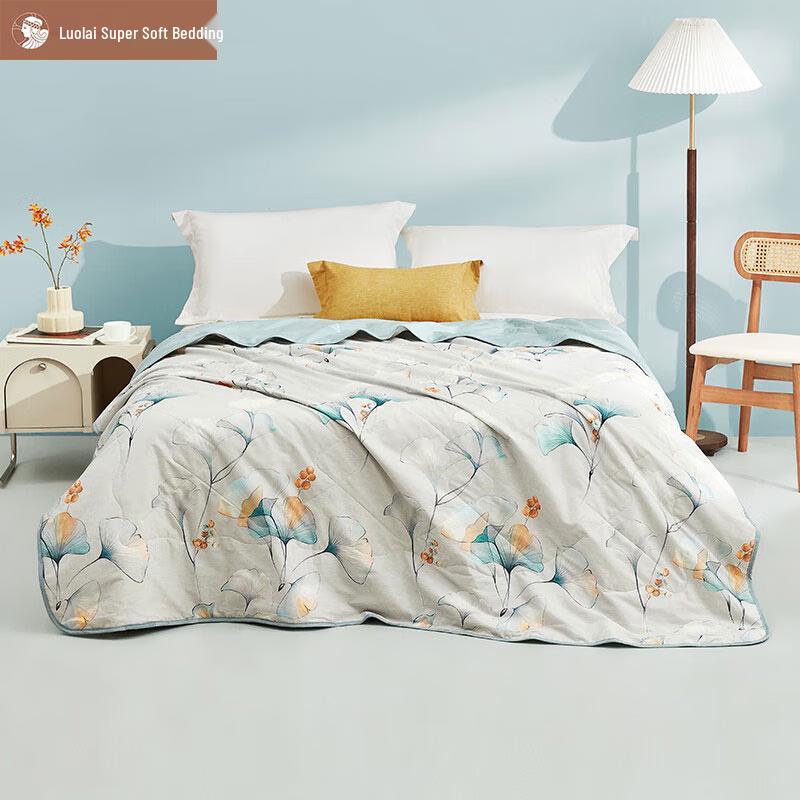 

LUOLAI 100% Cotton Washable Summer Quilt