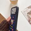 Korean Embroidery Heart & Flower Denim Case for iPhone 14-17 Pro Max