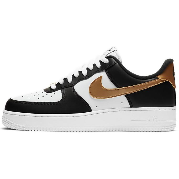 New Nike Air Force 1 Low Black White Metallic Gold CZ9189-001