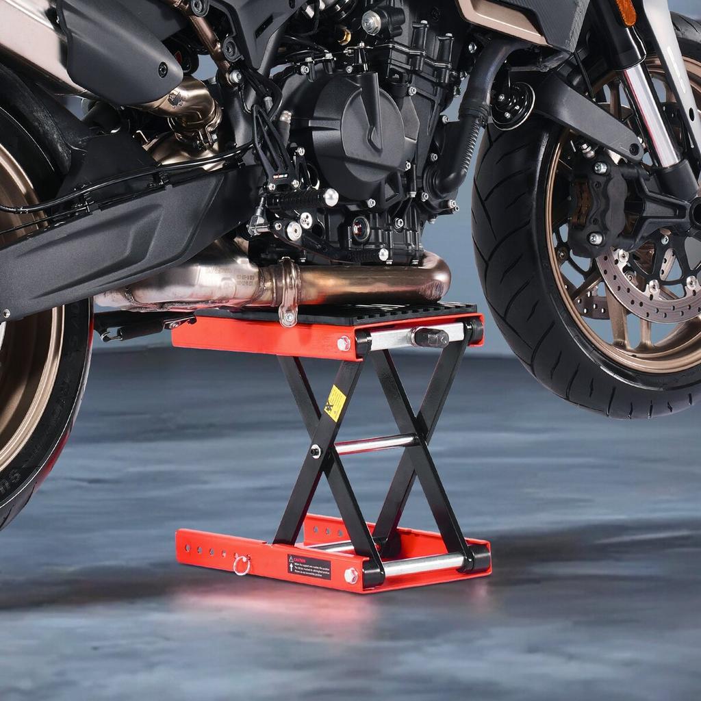Motorcycle Scissor Lift Jack 1200lbs Wide Deck Motorcycle Lift Stand Crank