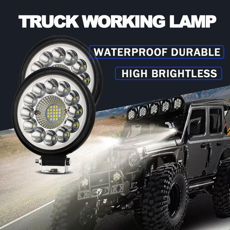 Auto Work Light 99W Led Light Round Square LED Offroad LED Bar 4 Inch Spot Flood Fog Lamp12-24V Off Road 4x4 Barra LED Headlight