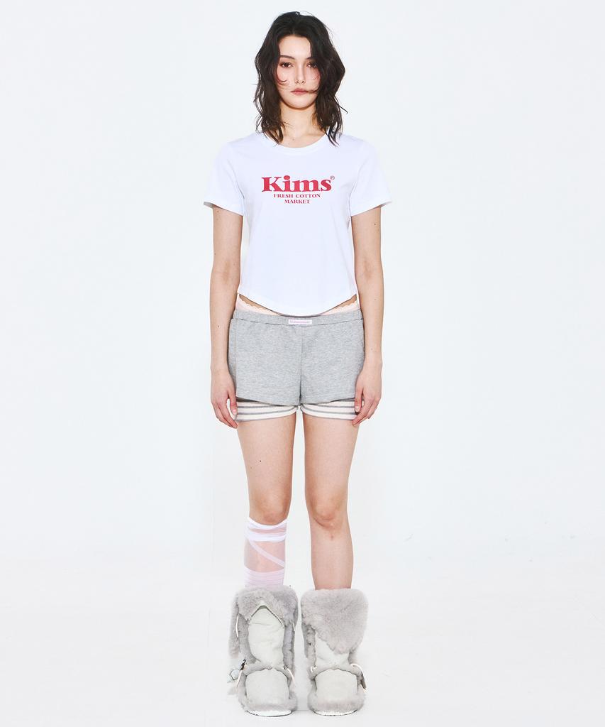 Kimseupeulesikoteunmakes (Unisex) Kims Bam Logo Tee White(Red)