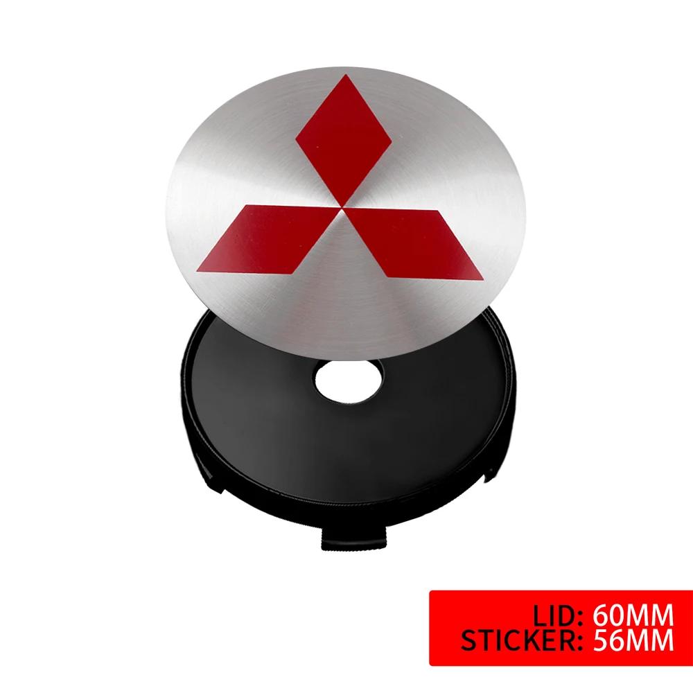4pcs 56/60mm Cars Hub Caps Car Wheel Center Caps Hubcap Sticker Tire Hub Cover For Mitsubishi Ralliart Space Star Lancer Eclipse