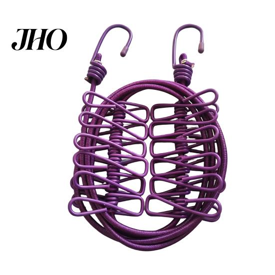 Lightweight Drying Line Portable Clothesline with 12 Clips Heavy Duty Laundry Rope Bathroom Room Indoor Outdoor Camping Travel Clothes
