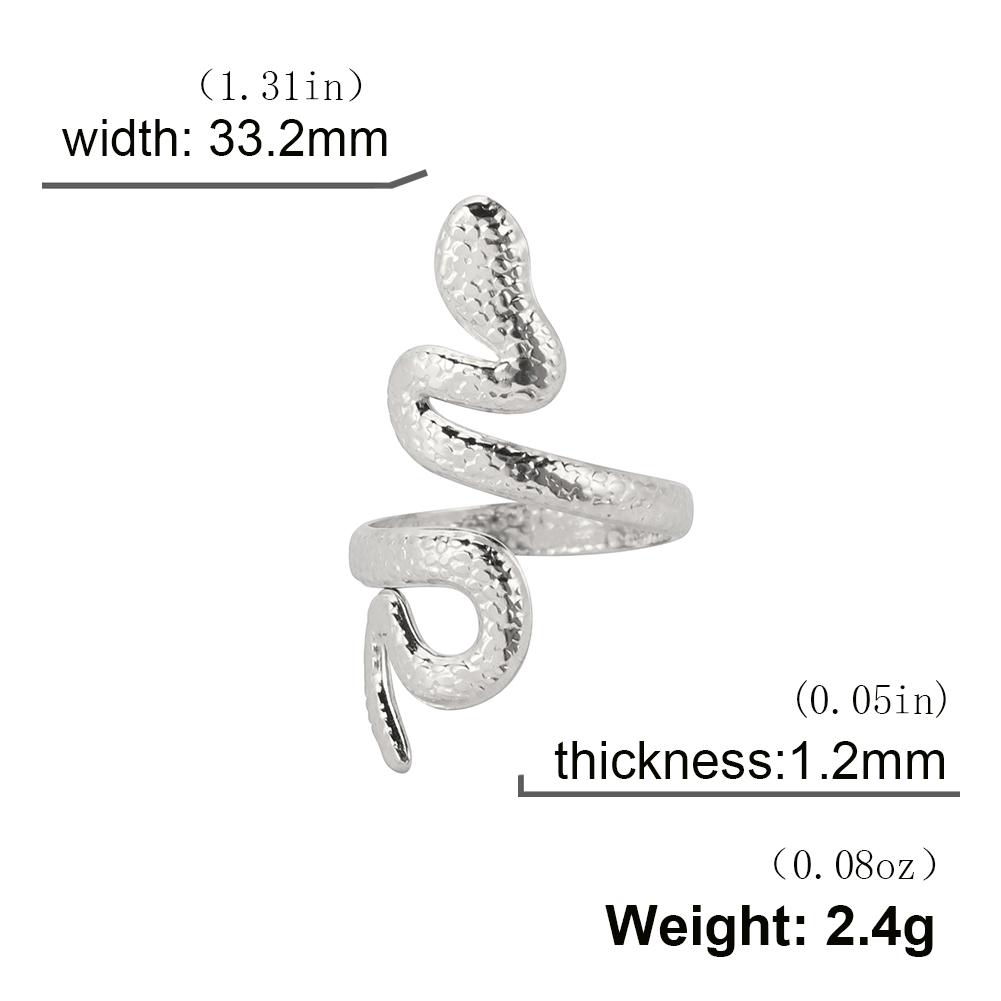 Cazador Stainless Steel Gold Color Open Rings for Women Animal Twisting Snake Finger Rings Punk Jewelry Party Mother Day Gift