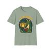 Unisex Softstyle T-Shirt Mens Womens Tees Top Moss-Green Dragon Reading Lantern Fireflies Graphic Tee