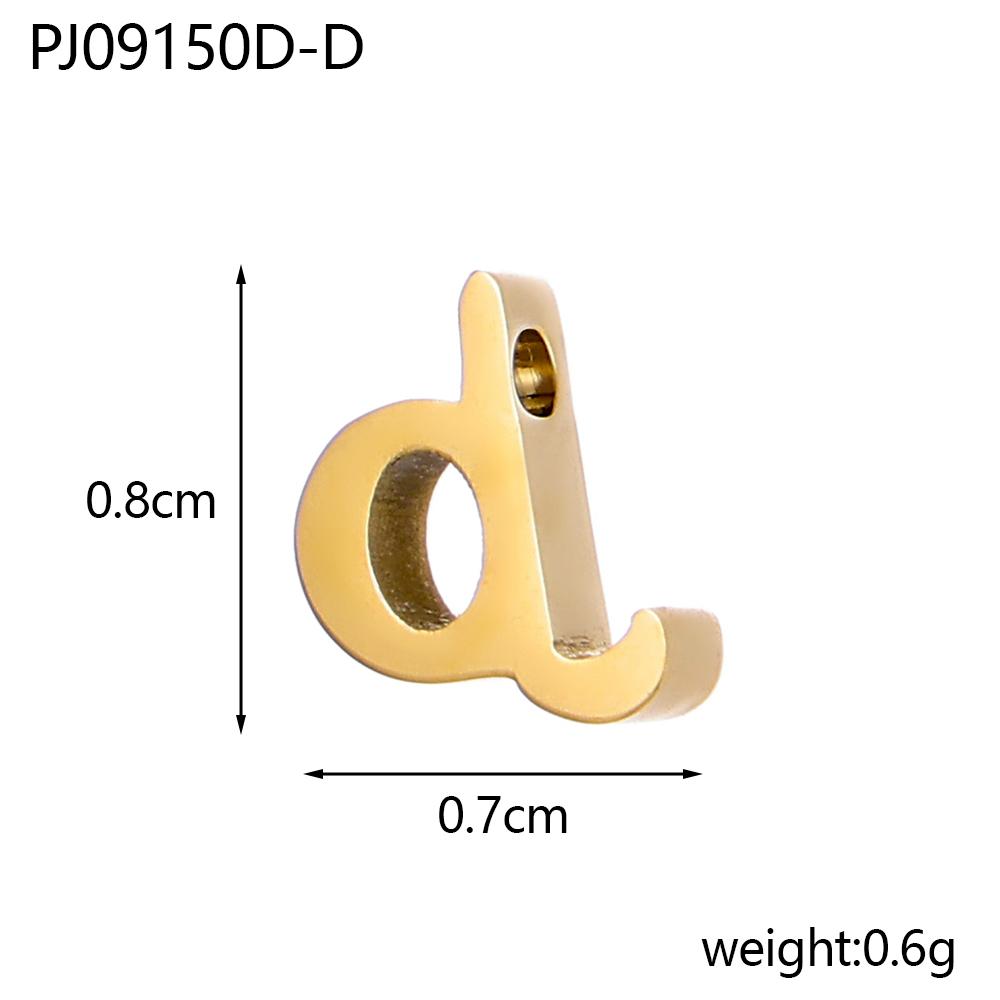 CARLIDANA Stainless Steel Gold PVD Plated DIY Lower Case 7mm Letter Alphabet Initial Charm Pendant Accessories Jewelry Fitting