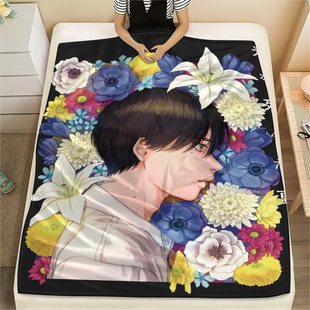 1PC Summer Hikaru Died Print Flannel Blanket, High quality Comfortable for All Seasons, Home Decor, Warmth and Comfort, Perfect for Christmas Gifts203