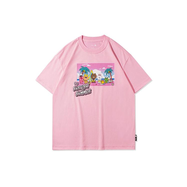 Li Ning Sports Fashion Collection T Shirt Unisex Phoenix Pink AHSR904-1 XS