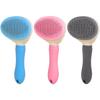 Pet Cats Dogs Massage Brush Self Cleaning Hair Dematting Comb Multifunctional with Release Button for Shedding and Grooming