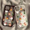 Christmas Tree and Santa Claus Print Transparent Phone Case for iPhone 11 12 13 14 15 16 17 Pro Max 13 Mini 16E Anti-Fall Cover