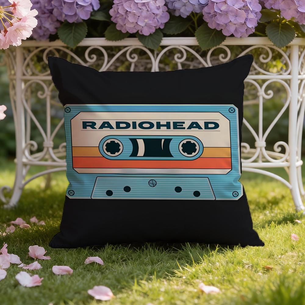 Music Tape Print Cushion Cover Home & Car Dual-Scene Pillow Cover: Reversible for Premium Comfort