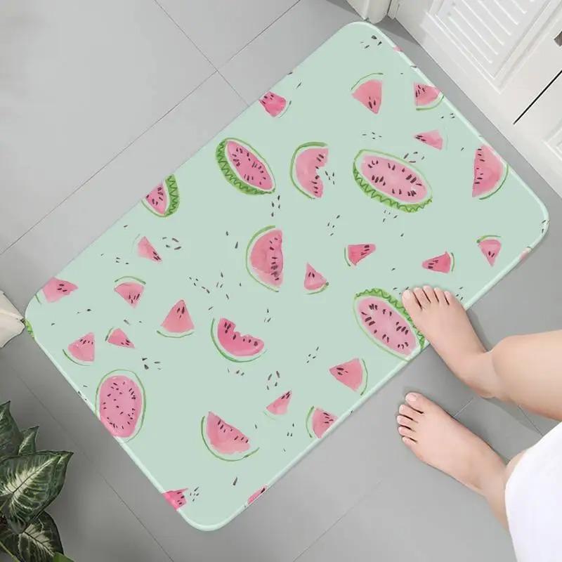 

Fruit watermelon print floor mat home decoration living room kitchen welcome door mat bathroom entrance carpet 40x60cm