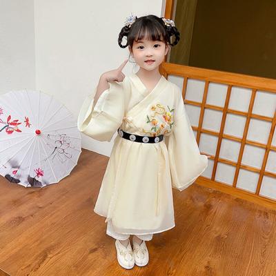 Hanfu Girl Chinese Style Cloth Summer Dress Antique Tang Suit Super Fairy Costume Dress Little Girl Mermaid Princess Skirt Undergarment