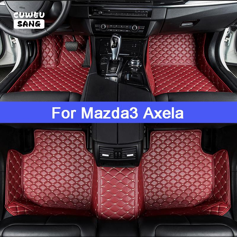 

CUWEUSANG автомобильные коврики для Mazda 3 2022 Axela Foot Coche аксессуары 2 ROWS