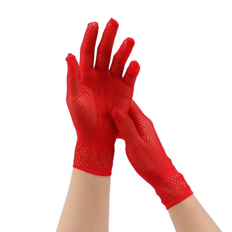 Damen-Hochzeitshandschuhe, Mesh-Fischnetz-Handschuhe, UV-beständige Fäustlinge